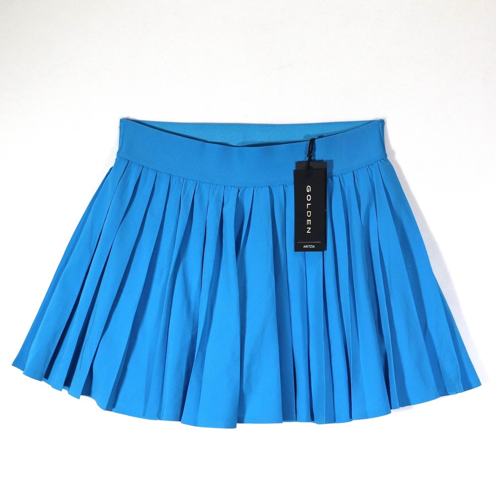 Aritzia Golden Tennis Micro Pleat Skort Womens S NWT Splash Blue Active Mini